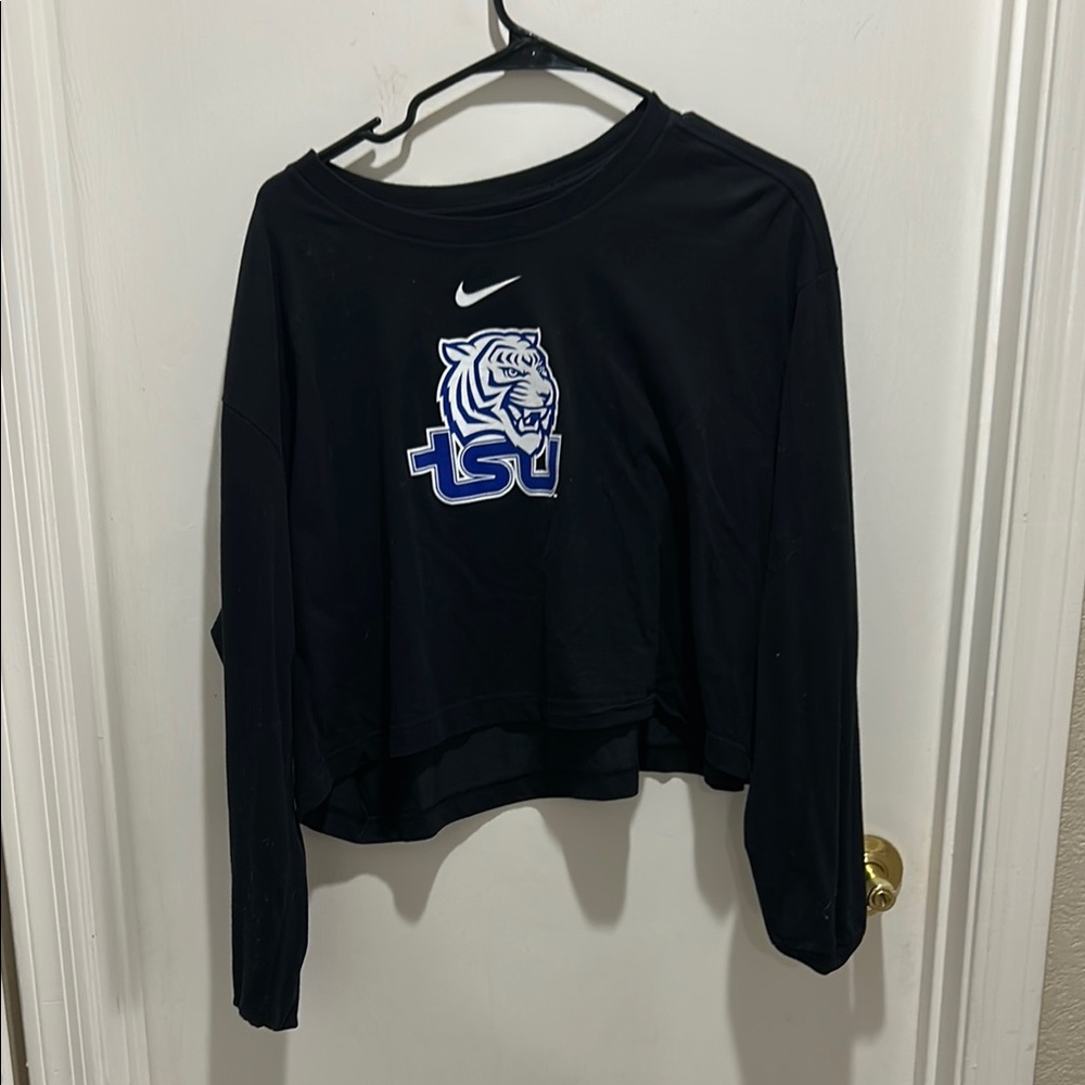 Nike Black Sweatshirt with Blue Tiger Graphic